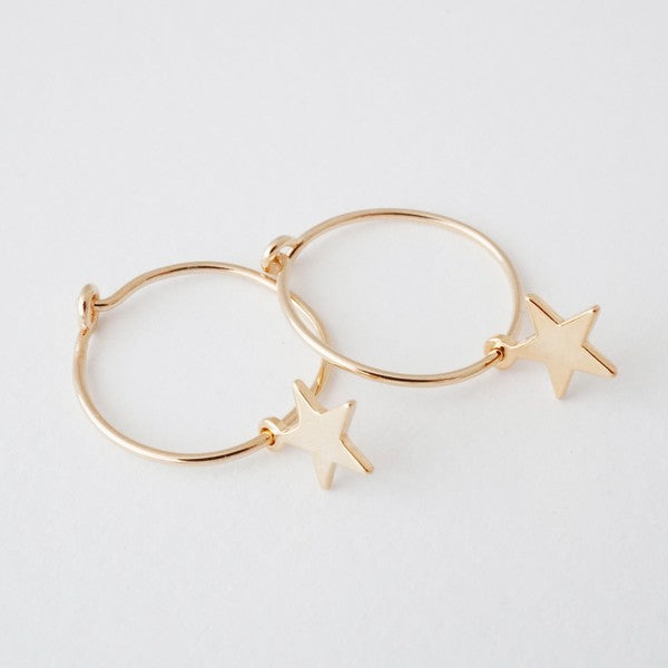 Magic Charm Star Hoops