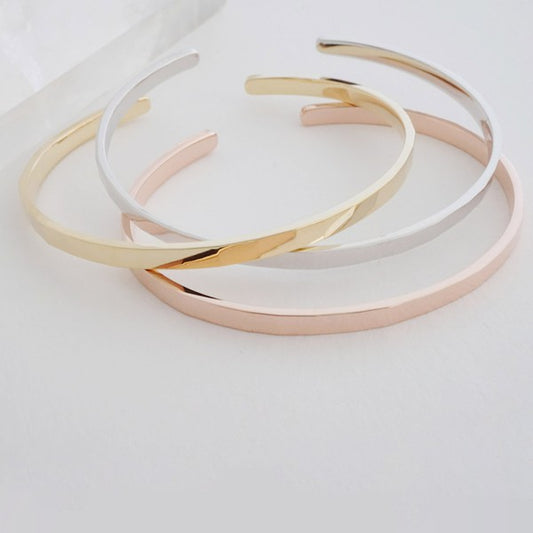 Skinny Hammered Cuff Bracelet