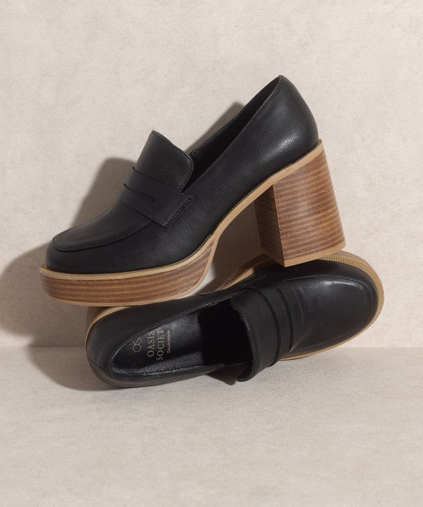 Hannah Platform Penny Loafers