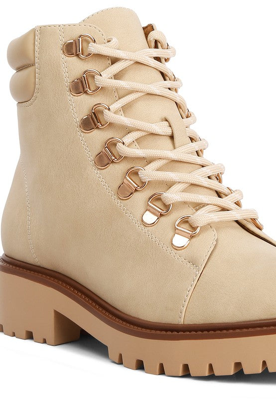 SHIRLY SOFT LACE-UP BOOTS