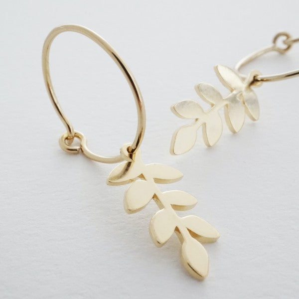 Magic Charm Fern Hoops