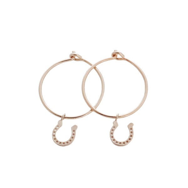 Magic Charm Horseshoe Hoops