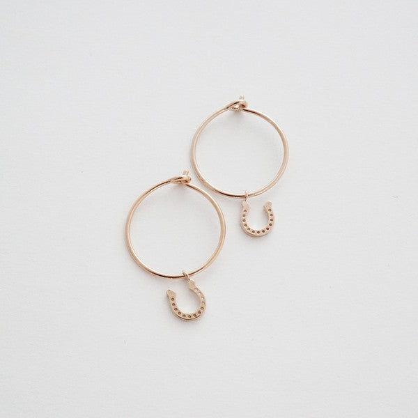 Magic Charm Horseshoe Hoops