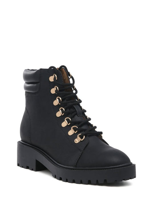 SHIRLY SOFT LACE-UP BOOTS