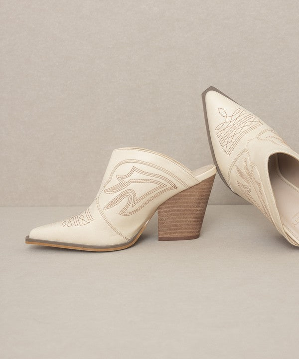 Kiara Western Inspired Heeled Mule