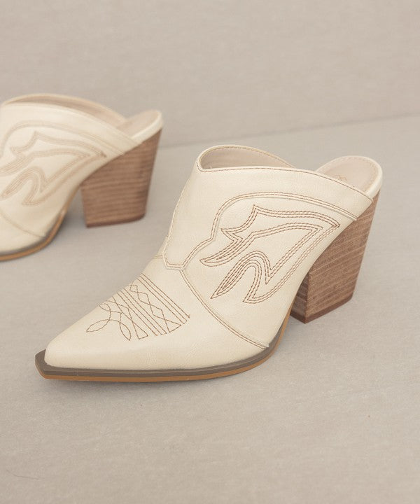 Kiara Western Inspired Heeled Mule