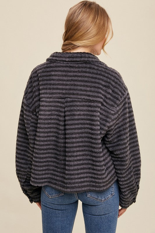 Striped Fleece Shacket