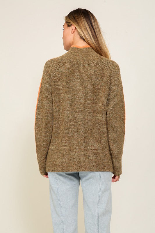 Raglan Funnel Neck Sweater