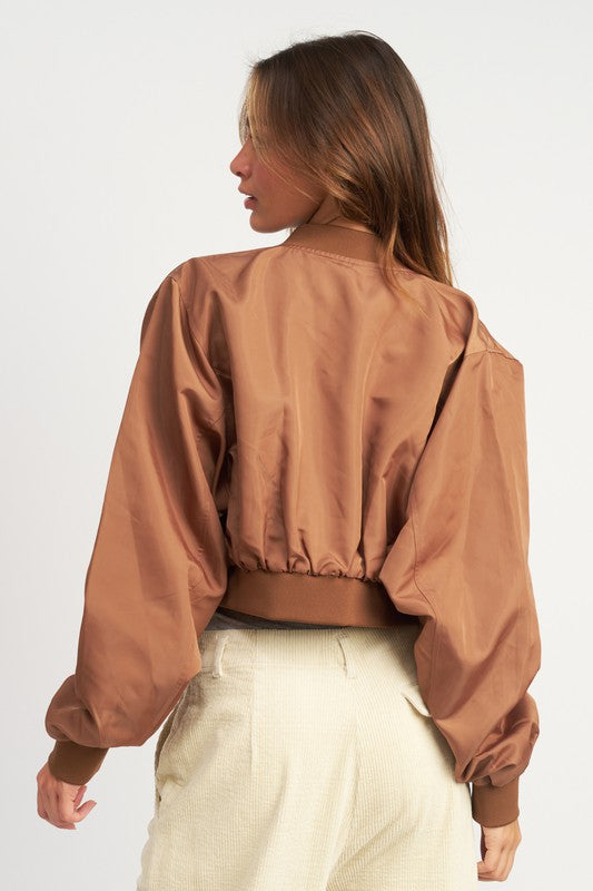 CROPPED BOMBER JACKET