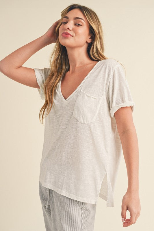 Zoie V-Neck Short Sleeve Top