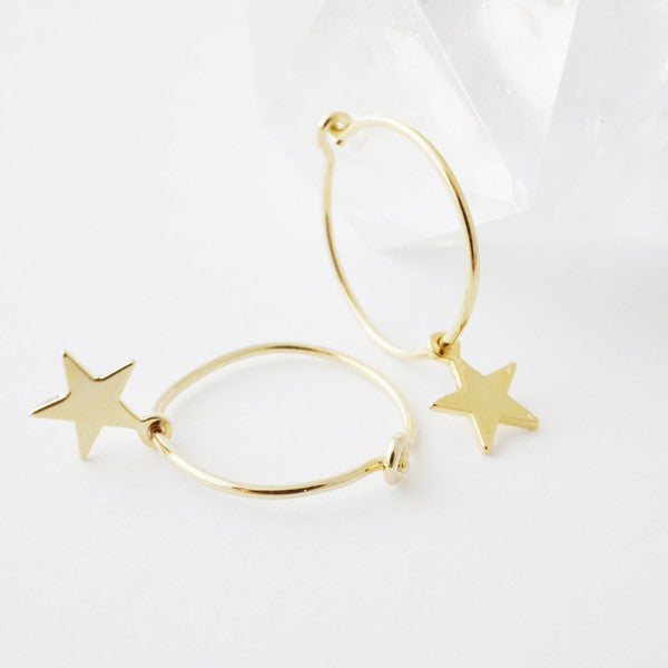 Magic Charm Star Hoops