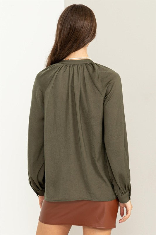 Long Sleeve Ruffle Blouse