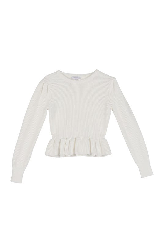 Peplum sweater top