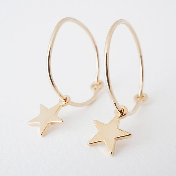 Magic Charm Star Hoops