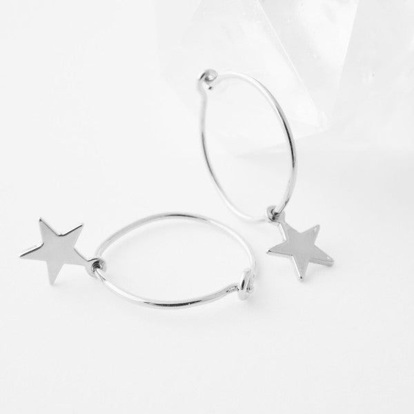 Magic Charm Star Hoops