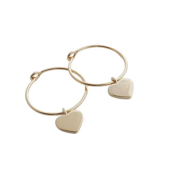 Magic Charm Gratitude Heart Hoops